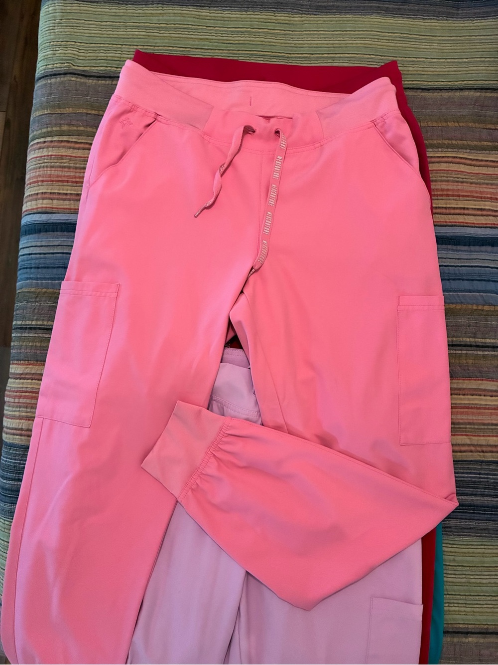 Bundle Set of 6 Pairs Medcouture & Mandala Scrubs Bottoms Joggers - Picture 8 of 13
